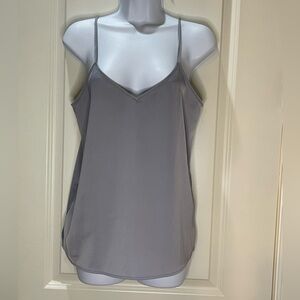 Uniqlo NWOT Gray Satin Camisole with Adjustable Straps Size Small